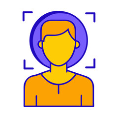 Digital identity and facial recognition illustration