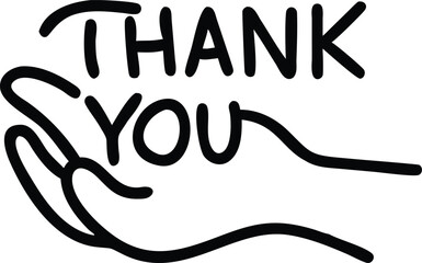 Thank you icon vector art design