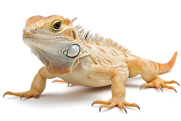 Fototapeta premium Orange Iguana Profile Studio Shot