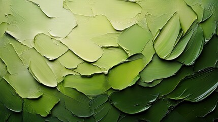 Naklejka premium Impasto texture of green shades, thick brushstrokes. Perfect for nature, art, and design projects needing a lush, earthy feel.