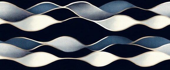 Obraz premium Abstract Wavy Pattern Design on Dark Background for Modern Decor