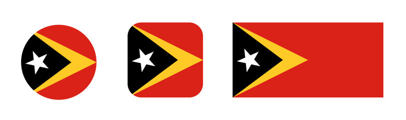 East Timor flag icon set