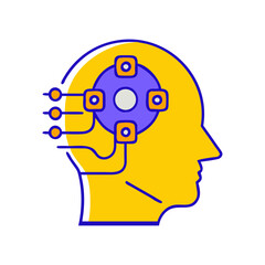 AI neural human brain technology illustration