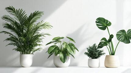 Obraz premium Indoor Plants Arrangement: A Serene Green Oasis