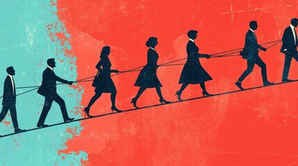 Teamwork, Collaboration, and the Challenges of Progress: A Visual Metaphor