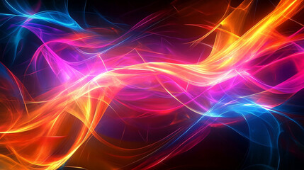 ネオンライトの幻想的な光の舞