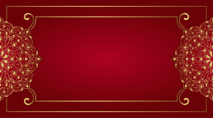 Simple background with gold mandala ornament