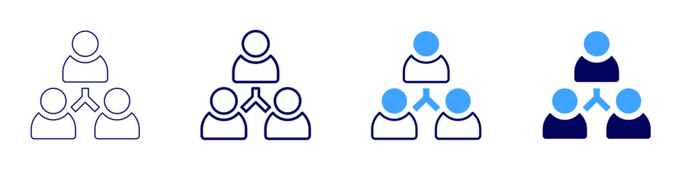 Cooperative mission icon in 4 different styles. Thin Line, Line, Bold Line, Duotone. Duotone style. Editable stroke