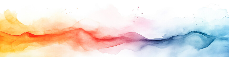 カラフルで抽象的な波打った線（イラスト）