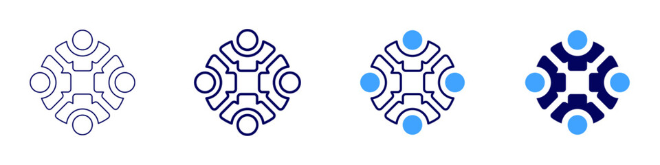 Mutual benefit icon in 4 different styles. Thin Line, Line, Bold Line, Duotone. Duotone style. Editable stroke