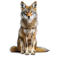 Fototapeta premium Majestic Coyote Portrait: A Captivating Close-up of a Wild Canid