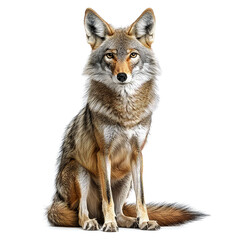 Obraz premium Majestic Coyote: A Close-Up Portrait of a Wild Canid in its Natural Habitat