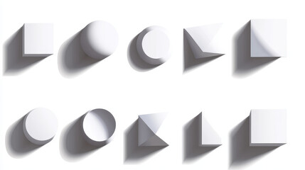 Set of round and square shadow effects. Vector shadows isolated.Vector illustration EPS10 
