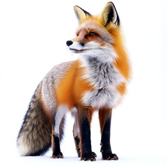 Obraz premium Majestic Red Fox in Winter Wonderland: A Stunning Wildlife Portrait
