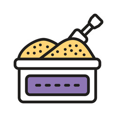 Take a look at this amazing icon of sand bucket in modern style