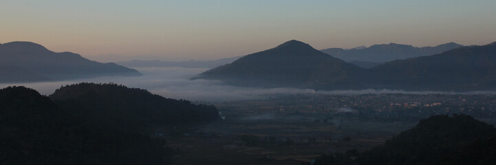 Early morning near Pokhara, Nepal.