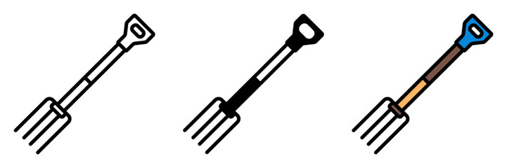 Garden Fork is a hand tool with sharp prongs, used for loosening soil, aerating compost, and breaking up garden beds.