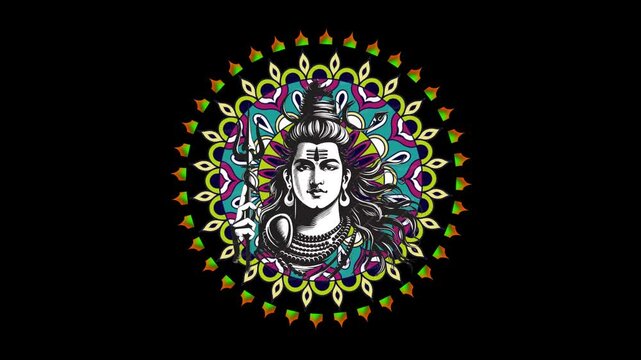 Mandala Vector Graphic Image and Lord Shiva Image .