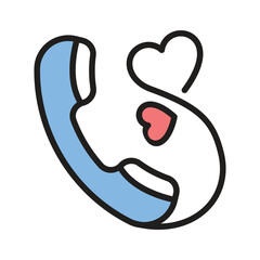 Take a look at this amazing icon of love call in modern style