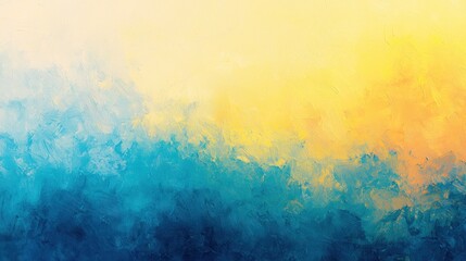 Obraz premium Abstract Blue and Yellow Impressionist Painting