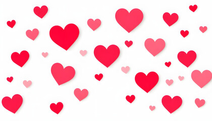 Romantic Red and Pink Hearts Background for Valentine's Day
