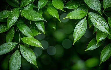 Wet leaves, nature, greenery, fresh, outdoors, background, wallpaper, close-up