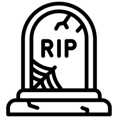 Tombstone Line Icon