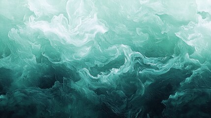 Abstract Teal Swirls: A Serene Dreamscape