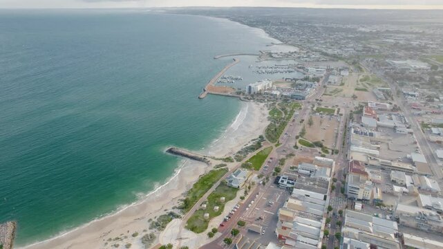 Popular Destination Of Geraldton Waterfront From Above in Western Australia - Aerial