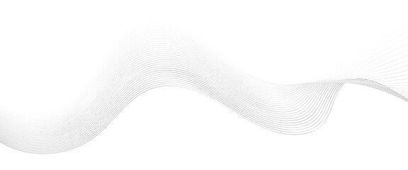 Abstract vector modern gradient white background with grey wavy lines.