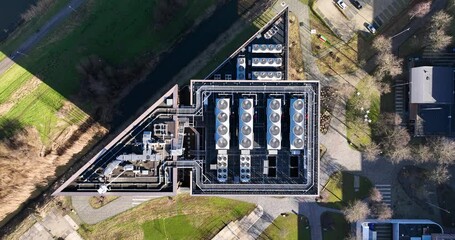 Aerial views data center, mathematics and computer science, transfers new knowledge to society and industry. Algorithms, Data and Intelligent Systems, Cryptography, Security, Quantum Computing. - Powered by Adobe