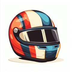 Fototapeta premium Racing action helmet design motorsport graphic art vibrant colors close-up view creative concept