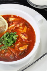 vegetable soup with meatballs