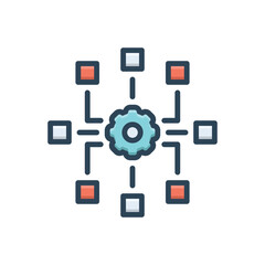 Fototapeta premium Color illustration icon for framework