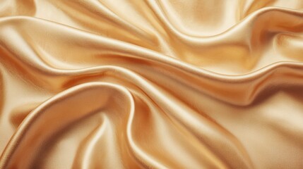 Obraz premium Golden Silk Fabric Texture: Elegant Draped Satin Background