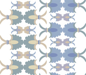 Vector background of stylized colored plant shapes.