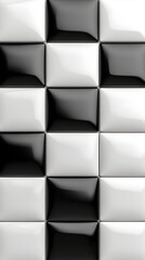 Dynamic black and white tile pattern design interior decor visual art studio setting aesthetic appeal