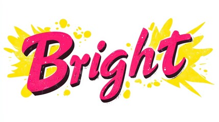 Fototapeta premium Bright Colorful Typography with Energetic Design and Vibrant Splashes