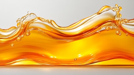 Golden Liquid Wave Abstract Fluid Design