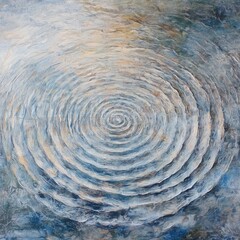 Fototapeta premium Concentric Circles of Serenity: An Abstract Water Ripple Painting