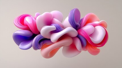 Fototapeta premium Delicate Pastel Polymer Clay Flower Cluster Hair Clip Handmade Craft