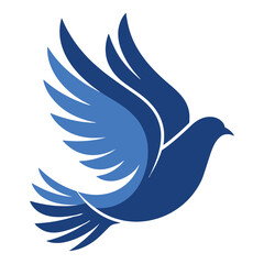 Bird logo design vector illustration. Minimalist and modern bird silhouette with sleek lines, symbolizing freedom and elegance. Perfect for branding, business, and creative logos.