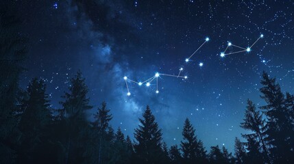 Fototapeta premium Constellation over Forest