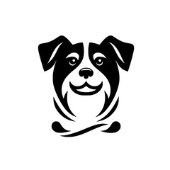 Black.

A stylized image of a dog in the form of a cute logo.