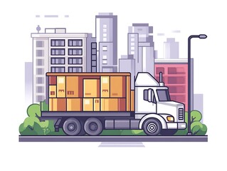 City Freight Truck Delivery