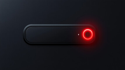 Light switch on-off with LED indicator. Vector illustration.