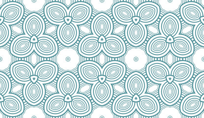 color seamless retro lace pattern with floral decoration. illustration