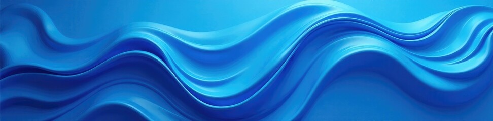 Obraz premium Smooth blue liquid metal surface with wavy texture and subtle gradient effect, texture, liquid