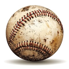 Vintage Baseball Isolated