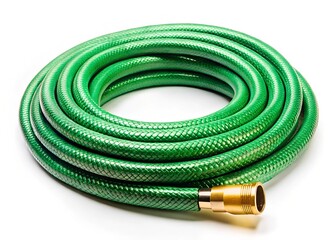 green hose isolated on a white background